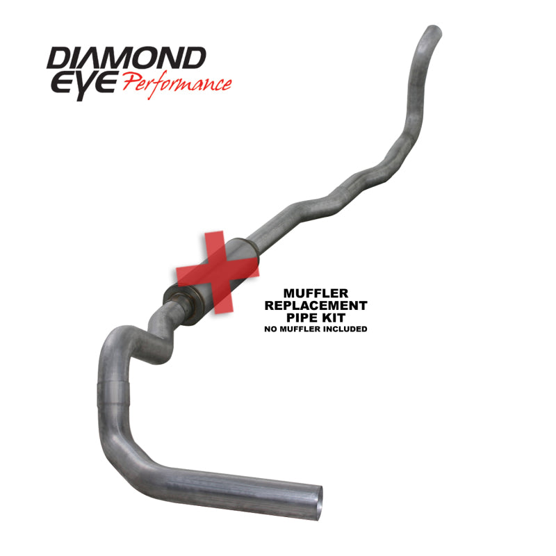 DIAMOND EYE 4" ALUMINIZED TURBO BACK EXHAUST 89-93 5.9L DODGE CUMMINS 4WD K4211A-RP