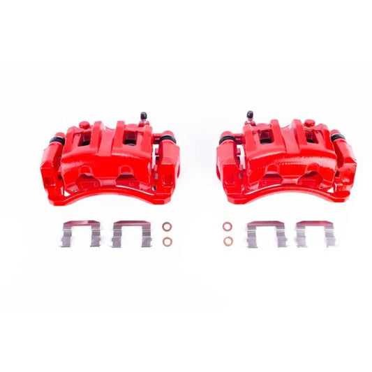 Power Stop 07-12 Hyundai Veracruz Front Red Calipers w/Brackets - Pair PowerStop
