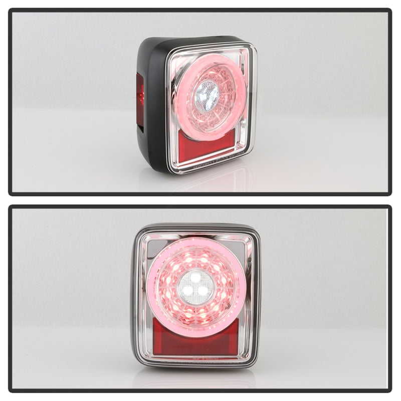 Spyder 19-20 Jeep Wrangler - Full LED Tail Lights - Seq Turn Signal - Chrome ALT-YD-JW19-SEQ-C SPYDER