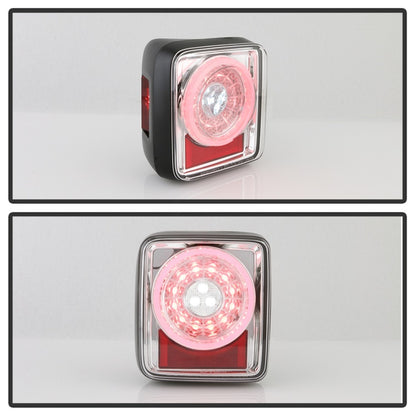Spyder 19-20 Jeep Wrangler - Full LED Tail Lights - Seq Turn Signal - Chrome ALT-YD-JW19-SEQ-C SPYDER
