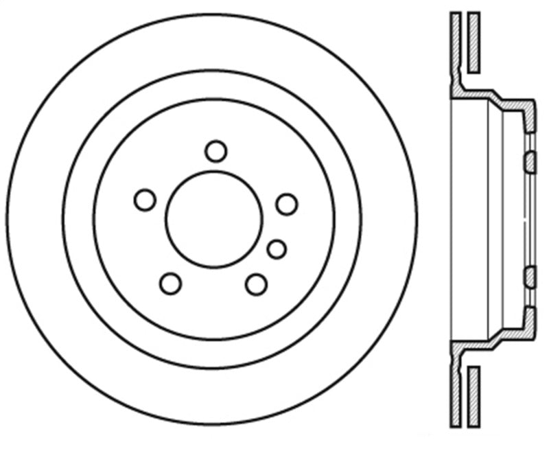 StopTech 98-02 BMW Z3 Drilled Left Rear Rotor Stoptech