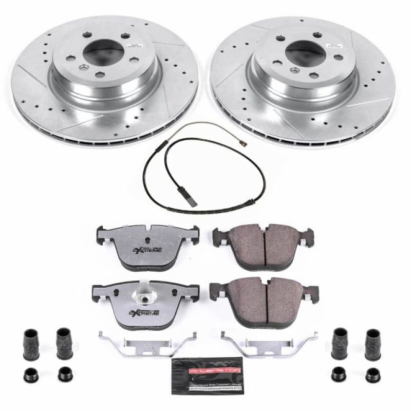 Power Stop 2019 BMW X6 Rear Z26 Street Warrior Brake Kit PowerStop