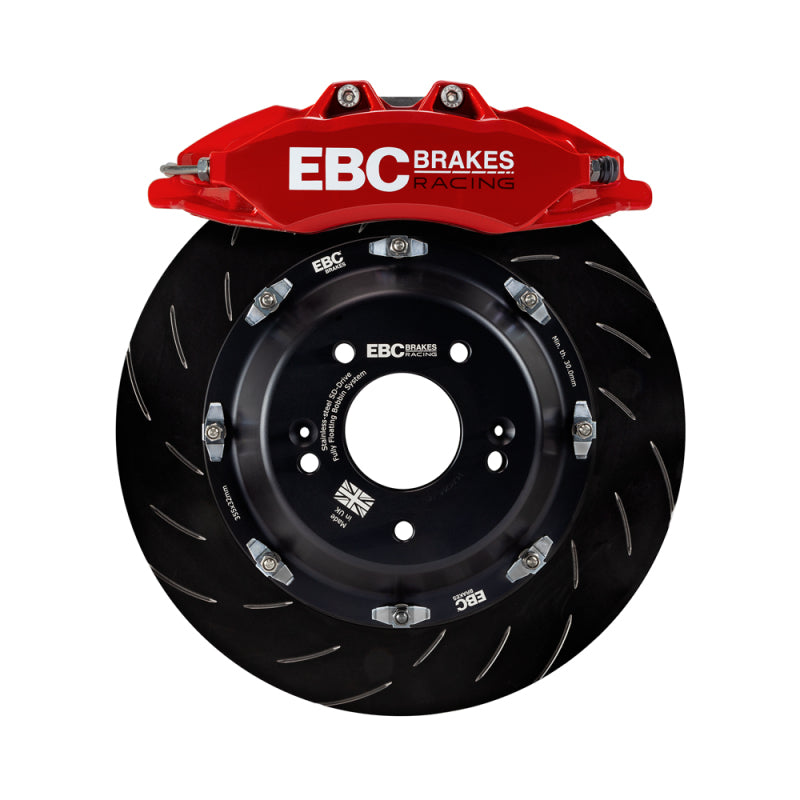 EBC Racing 20-23 Volkswagen Golf R Red Apollo-6 Calipers 380mm Rotors Front Big Brake Kit EBC