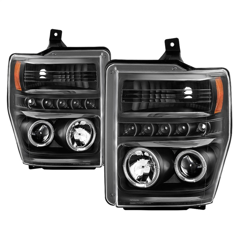 Spyder Signature Ford F250/350/450 Super Duty 08-10 Projector Headlights (PRO-YD-FS08-HL-BKV2) SPYDER