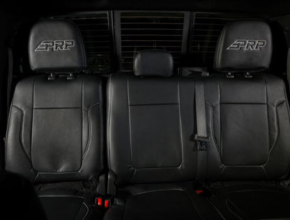 PRP 12-14 Ford Raptor  Rear Bench Seat Covers- Black with Silver Stitch B070-06