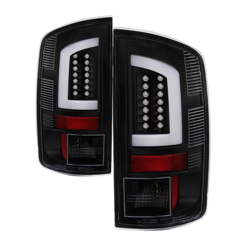 Spyder 07-09 Dodge Ram 2500/3500 V3 Light Bar LED Tail Lights - Black (ALT-YD-DRAM06V3-LBLED-BK) SPYDER