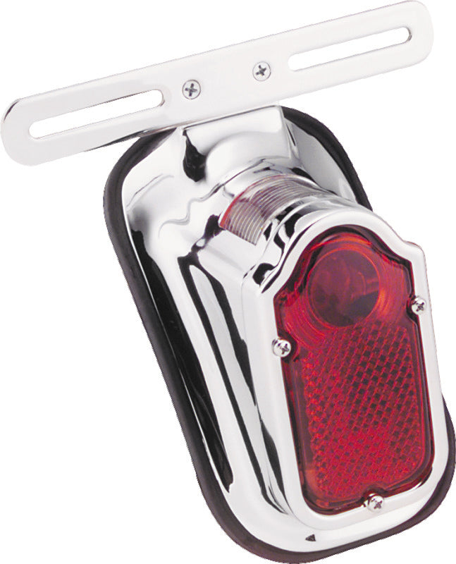 Bikers Choice 40-54 Big Twin And Custom Use Chrome Tombstone Taillight 12V Replaces H-D 68003-47T - 492476