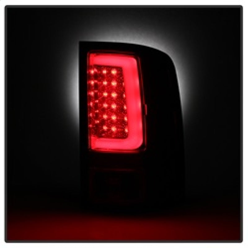 Spyder 07-13 GMC Sierra 1500 V2 Light Bar LED Tail Lights - Red Clear (ALT-YD-GS07V2-LBLED-RC) SPYDER