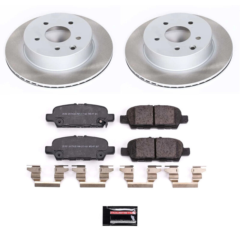 Power Stop 17-22 Nissan Rogue Sport Rear Semi-Coated Rotor Kit PowerStop