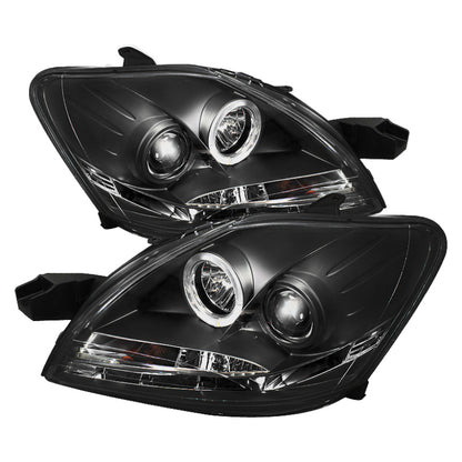 Spyder Toyota Yaris 07-11 4Dr Projector Headlights LED Halo DRL Blk PRO-YD-TYA074D-DRL-BK SPYDER