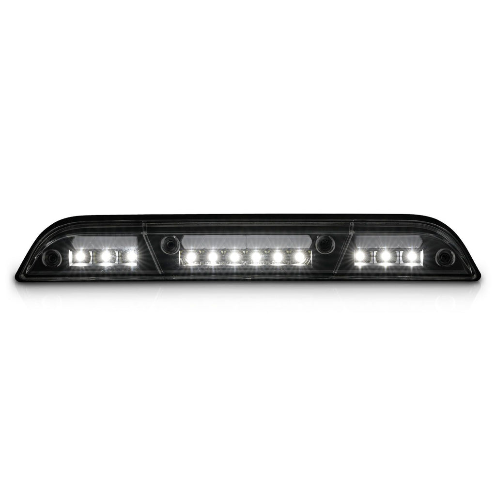 ANZO 531112 LED 3rd Brake Light with Smoke Lens and Black Housing for Ford F-150, F-250/F-350, and Ranger (2015-2023).