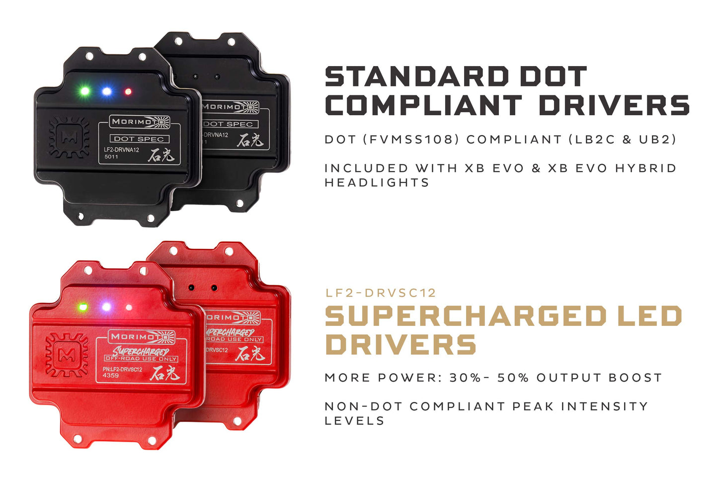 Morimoto LF2-DRVSC12 Supercharged LED Drivers – XB Evo / XB Evo Hybrid