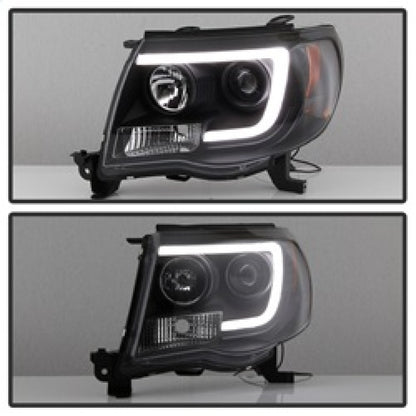 Spyder Toyota Tacoma 05-11 Projector Headlights - Light Bar DRL - Black PRO-YD-TT05V2-LB-BK SPYDER