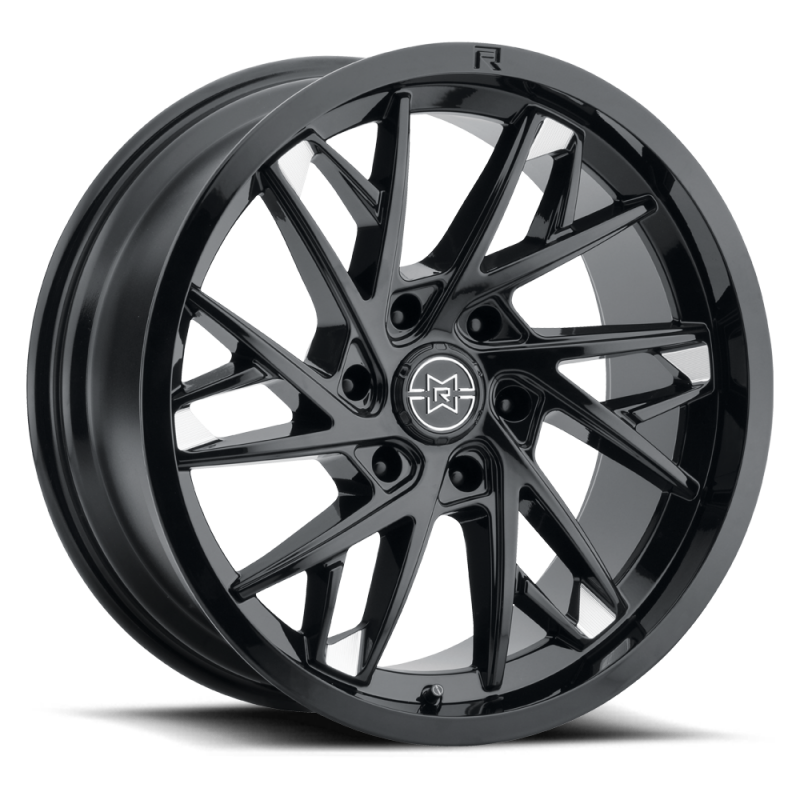 Method Raised MR801 20x12 / 8x180 BP / -40mm Offset / 124.1mm Bore - Gloss Black Milled Wheel