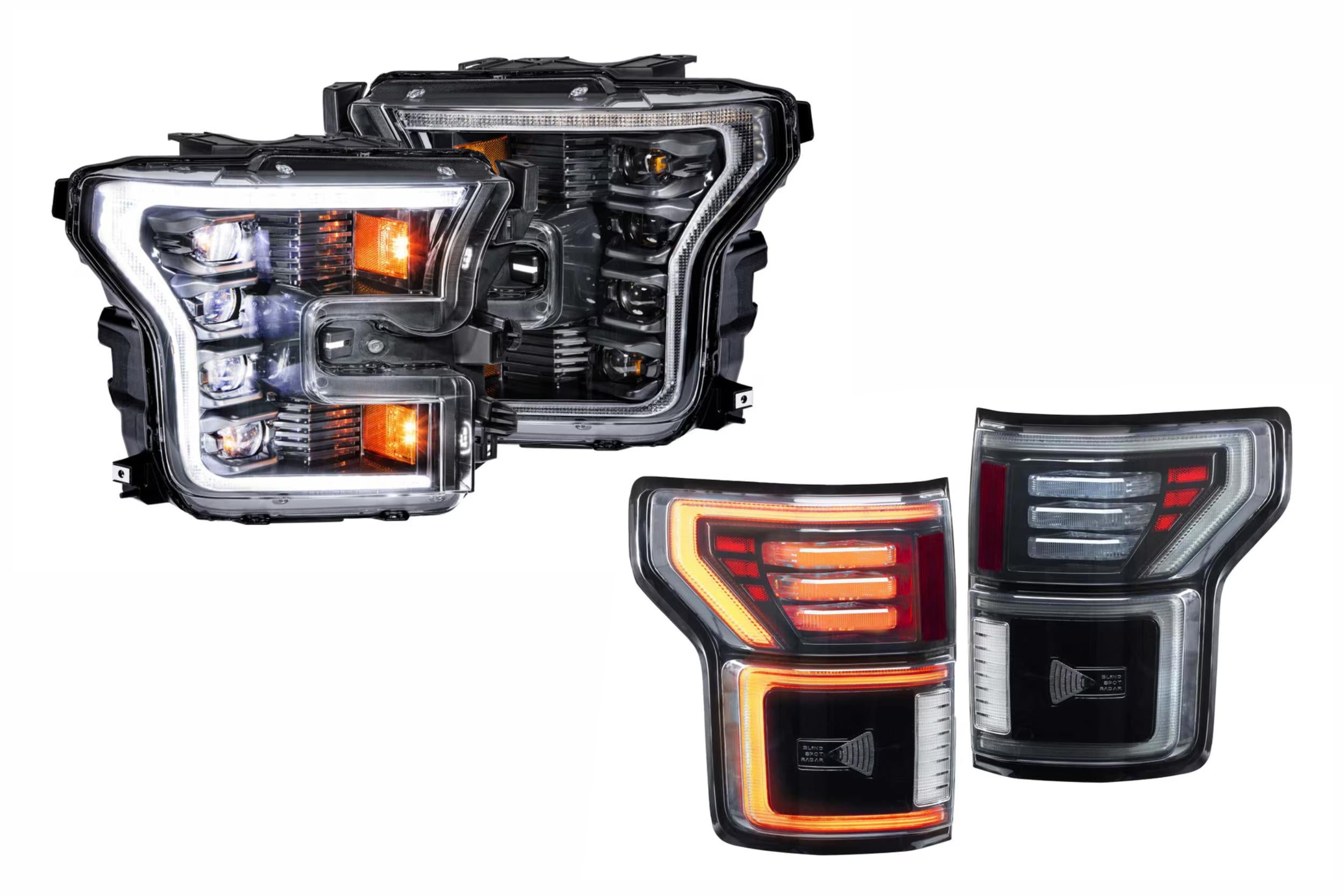 17-20 Raptor White DRL Heads and Smoked Tails - eliteracefab.com