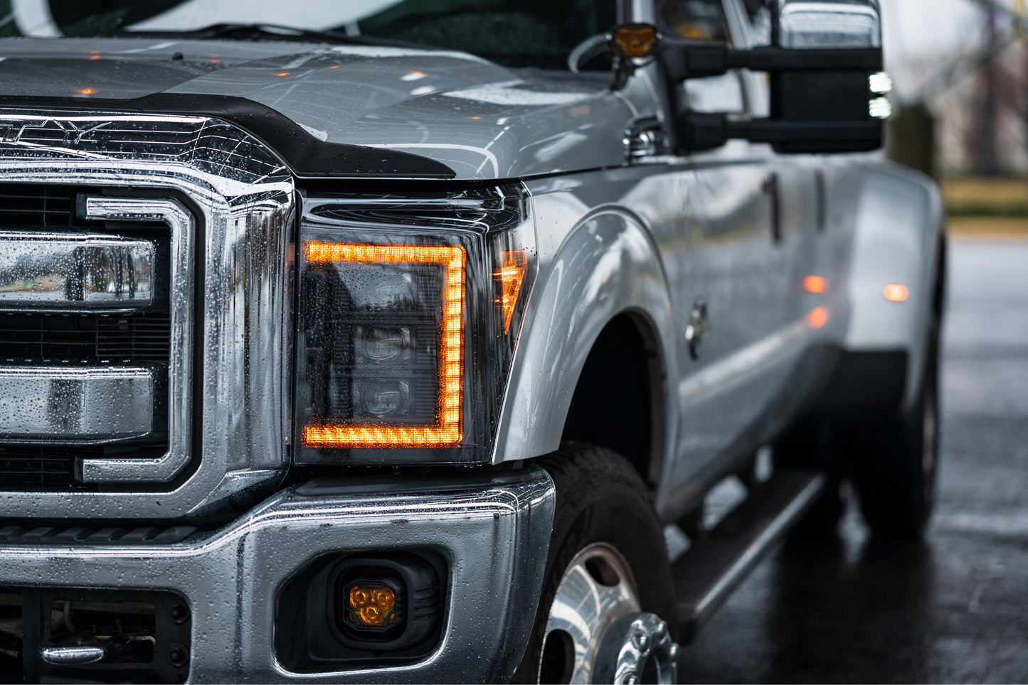 11-16 Ford Super Duty Amber DRL Heads and Smoked Tails