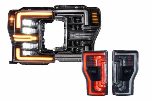 17-19 Ford Super Duty Amber DRL Heads and Smoked Tails