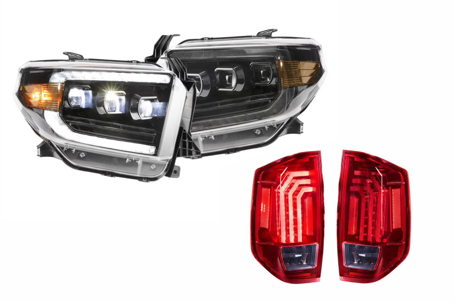 14-21 Tundra White DRL Heads and Red Tails
