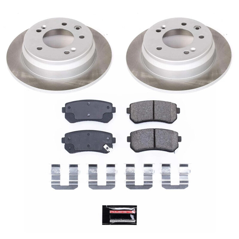 Power Stop 11-16 Kia Sportage Rear Semi-Coated Rotor Kit PowerStop