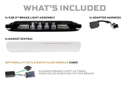 X3B LED Third Brake Light: 07-13 Silverado/Sierra