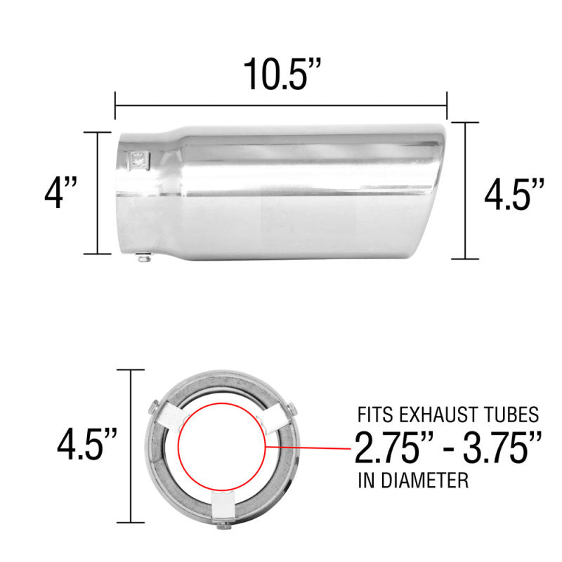 Spectre Exhaust Tip 4-1/2in. OD / Slant Spectre