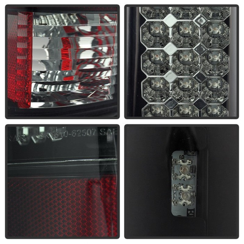 Spyder Ford F150 side 97-03/F250 Super Duty 99-07 LED Tail Lights Blk Smke ALT-YD-FF15097-LED-BSM SPYDER