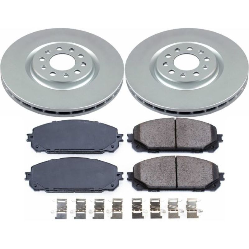 Power Stop 17-19 Jeep Cherokee Front Z17 Evolution Geomet Coated Brake Kit PowerStop