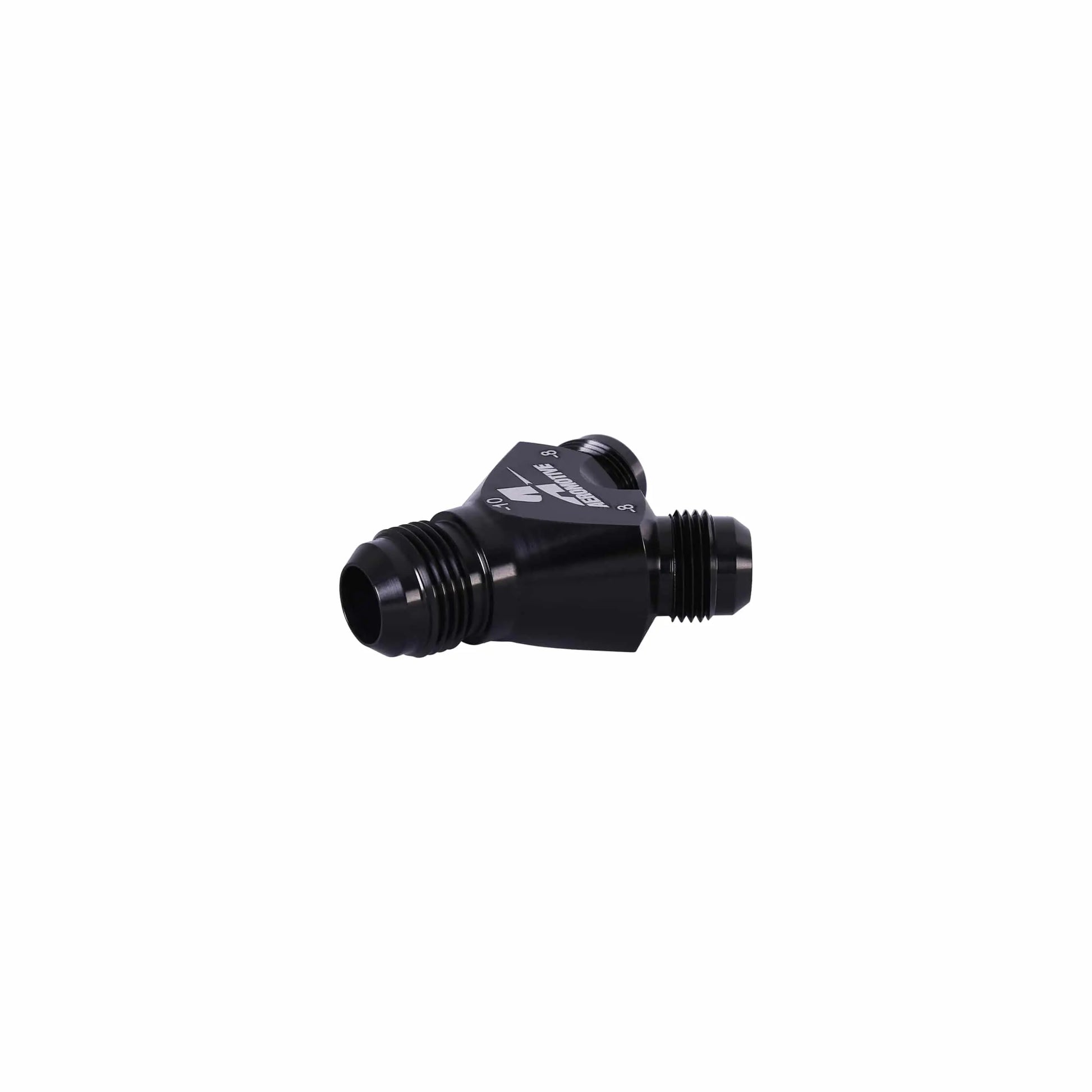Aeromotive 15675 Y-Block Fitting, -10 AN to -8 AN x 2 Aeromotive