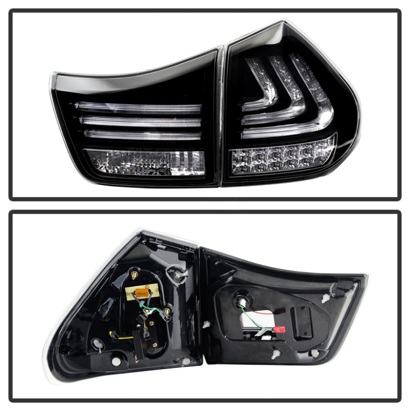 Spyder Lexus RX330/RX350 04-09 LED Tail Lights Black ALT-YD-LRX04-LED-BK SPYDER