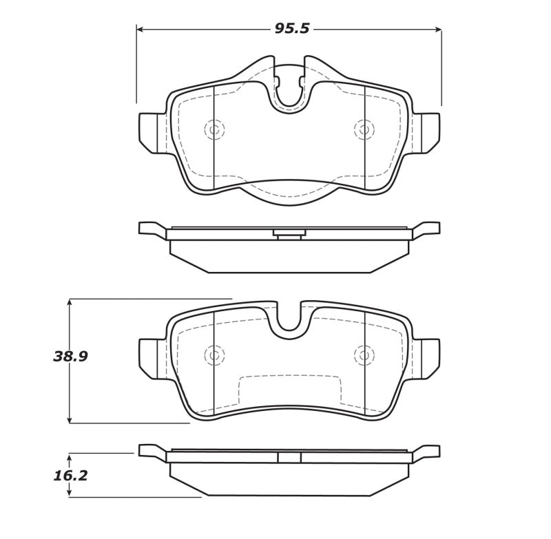 StopTech Premium Ceramic Rear Brake Pads - 308.13090