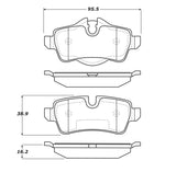 StopTech Premium Ceramic Rear Brake Pads - 308.13090