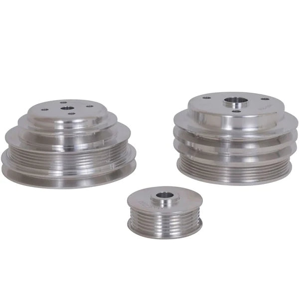 BBK Chevrolet GM 5.0 5.7 F Body GM Truck 3 Piece Billet Aluminum Underdrive Pulley Kit 85-87 BBK
