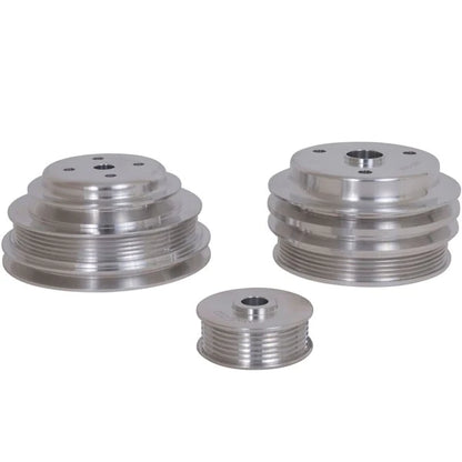 BBK Chevrolet GM 5.0 5.7 F Body GM Truck 3 Piece Billet Aluminum Underdrive Pulley Kit 85-87 BBK