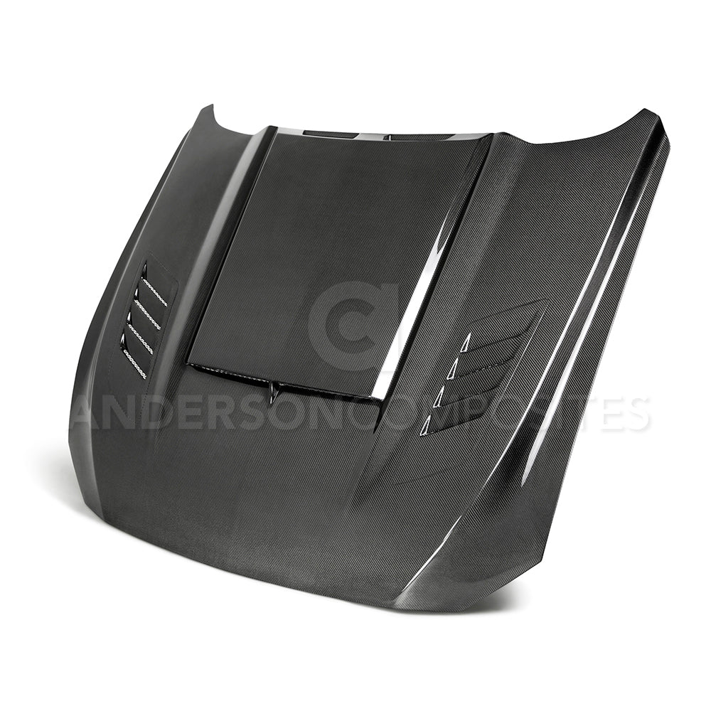 Anderson Composites 18-23 Ford Mustang Ram Air Carbon Fiber Hood AC-HD18FDMU-AB-DS Anderson Composites