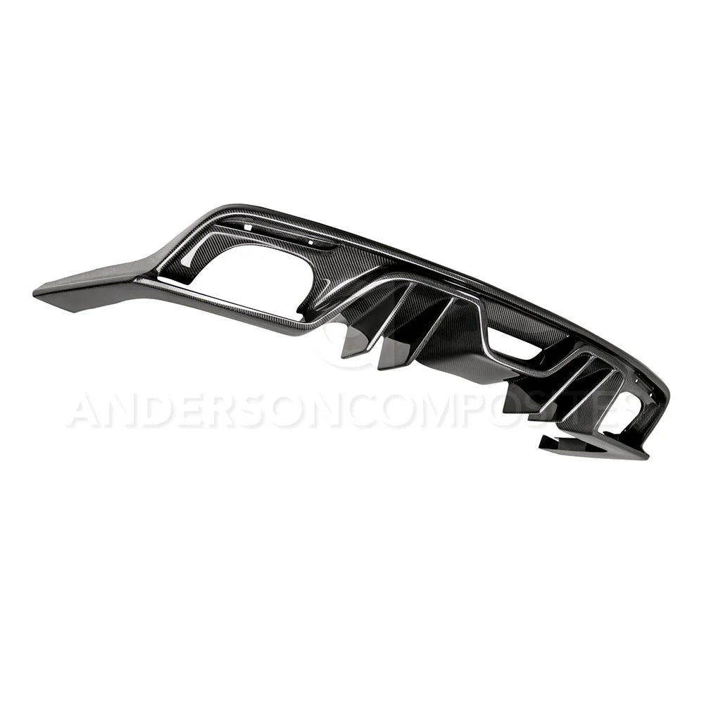 Anderson Composites 2015 - 2017 Mustang Carbon Fiber Rear Diffuser For Quad Tip Exhaust - AC-RL15FDMU-ARQ