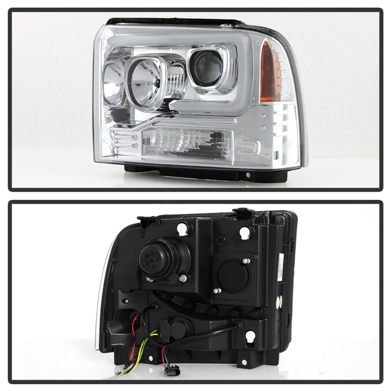 Spyder Platinum Ford F250/350/450 05-07 High-Power LED Module Proj. Headlights-Chrome (PRO-YD-FS05V2 SPYDER