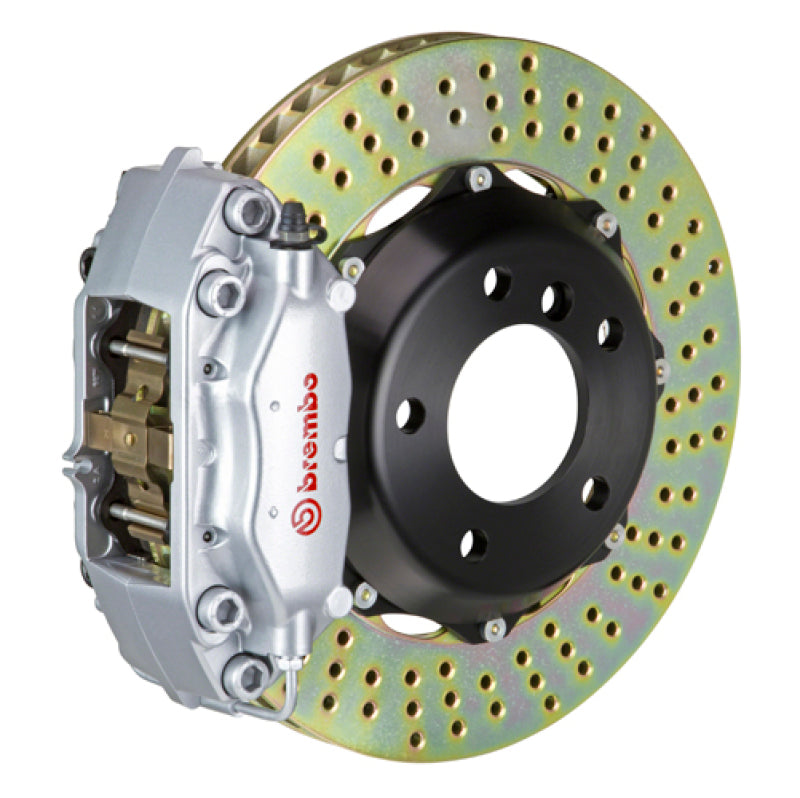 Brembo 02-06 Mini Cooper Fr GT BBK 4Pis Cast 2pc 320x28 2pc Rotor Drilled-Silver Brembo