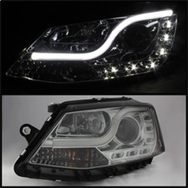 Spyder Volkswagen Jetta 11-14 Projector Headlights Halogen Light Tube DRL Smke PRO-YD-VJ11-LTDRL-SM SPYDER