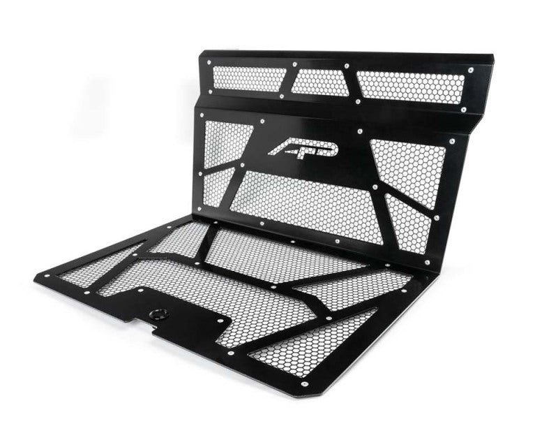 Agency Power AP-RZR-111-FGB-MGBLK 14-18 Polaris RZR XP 1000 / XP Turbo Vented Engine Cover - Gloss Black/Gloss Black Mesh