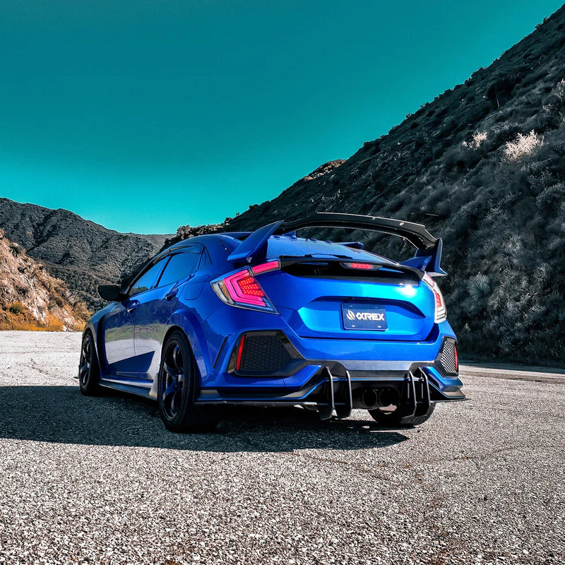 AlphaRex 676000 – NOVA-Series Prismatic LED Tail Lights for 2016–2021 Honda Civic Hatchback & Type-R (Alpha-Black)