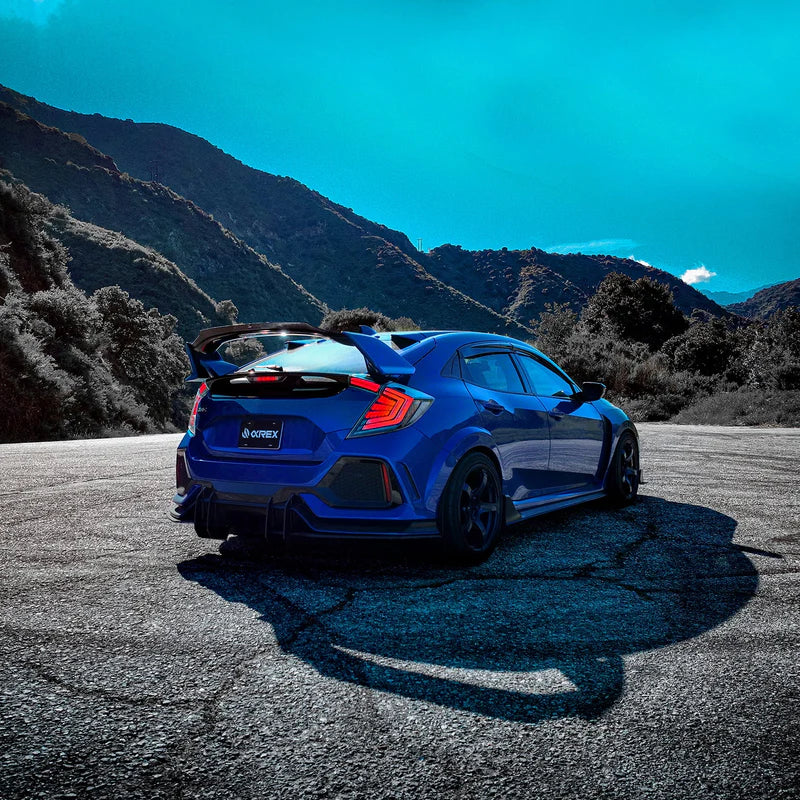 AlphaRex 676000 – NOVA-Series Prismatic LED Tail Lights for 2016–2021 Honda Civic Hatchback & Type-R (Alpha-Black)