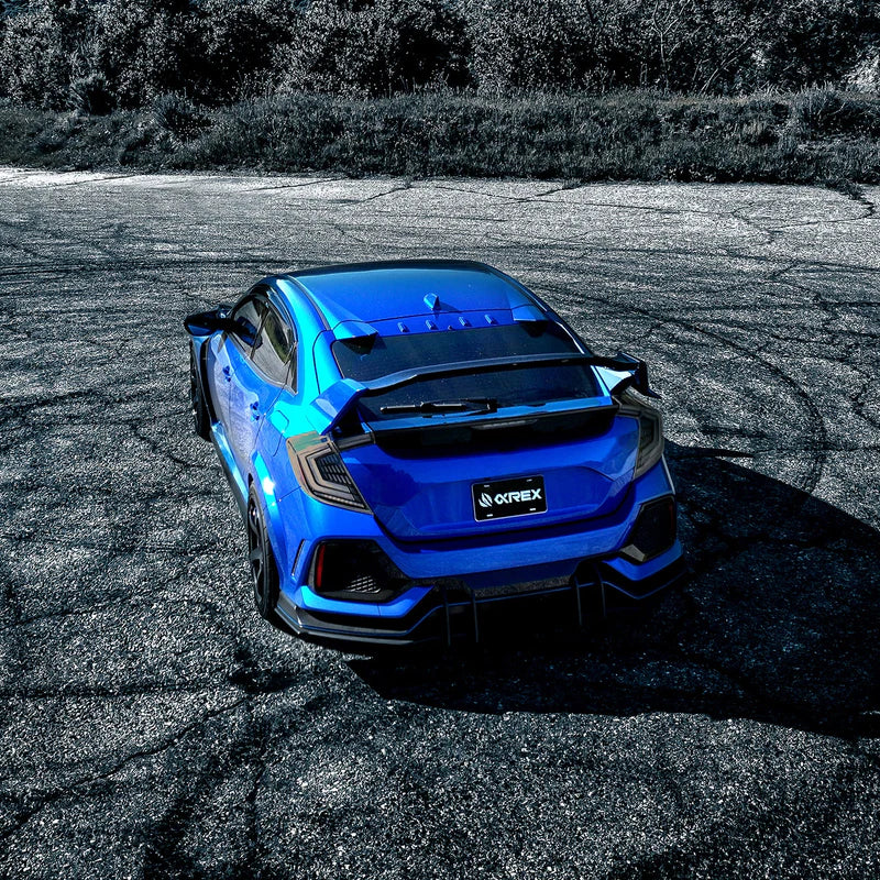 AlphaRex 676040 – NOVA-Series Prismatic LED Tail Lights for 2016–2021 Honda Civic Hatchback & Type-R (Clear Smoked Lens)