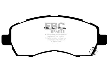 EBC YellowStuff Front Brake Pads - DP41138R EBC