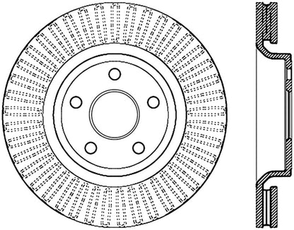 StopTech 11-15 Jeep Grand Cherokee Front Left Drilled Sport Brake Cryo Rotor (Excludes SRT8) Stoptech