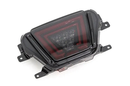 OLM V1 F1 Style Rear Brake / Fog / Reverse Light - Smoke Lens / Gloss Black Base / Red Bar) - 2020-2024 Toyota GR Supra