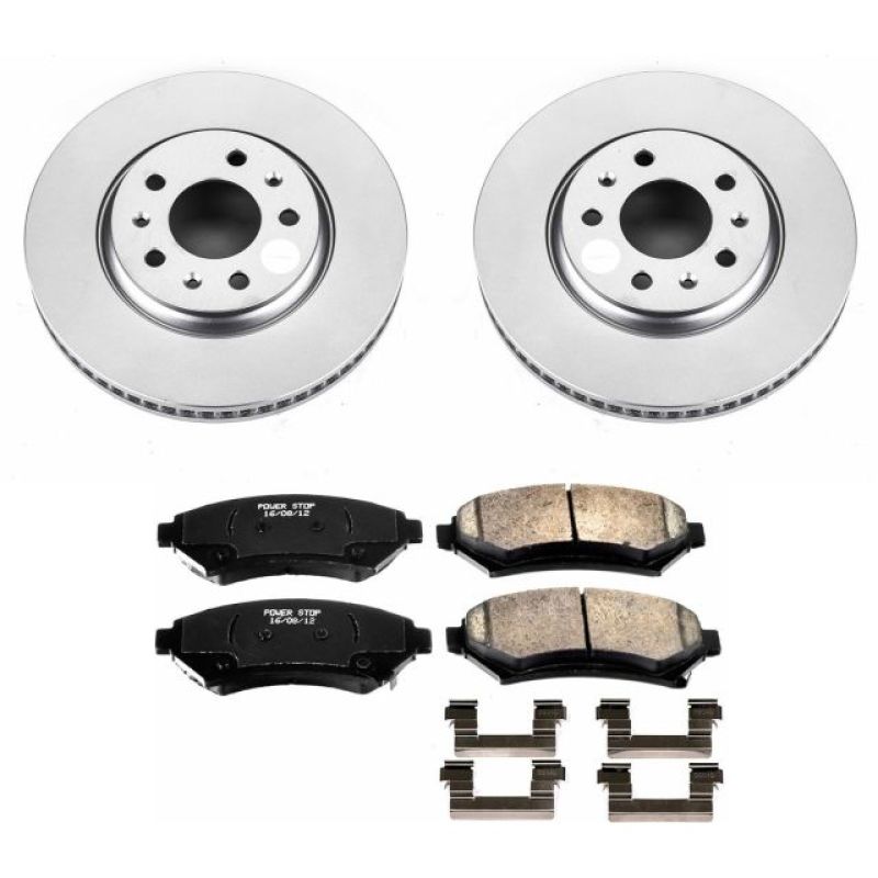 Power Stop 2004 Cadillac Seville Front Z17 Evolution Geomet Coated Brake Kit PowerStop