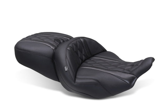 Mustang 2023-2025 Harley CVO Road Glide (ST) Super Touring Deluxe Diamond One-Piece, 2 UP Black