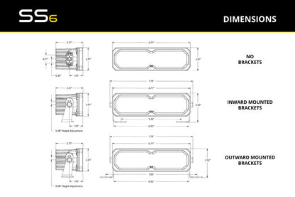 Diode Dynamics SS6 Pro White Driving Standard ABL (single) 6000K