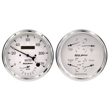 Load image into Gallery viewer, Auto Meter Old Tyme White Quad &amp; Tach/Speedo 5in. - 2 Pc.