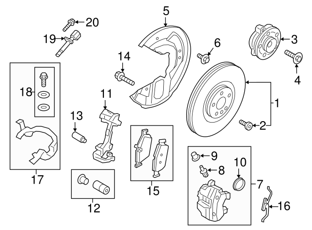 Genuine OEM Volvo Brake Pad Kit (Front) - (32373125) X1